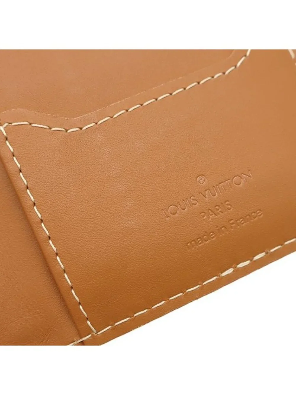 Louis Vuitton Card Case Pocket Organizer Leather Red Brown Business